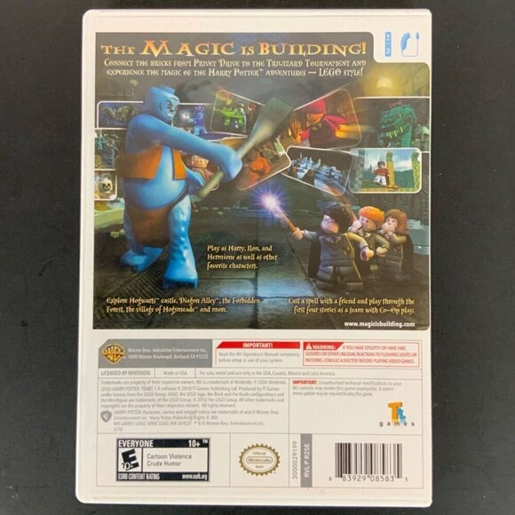 LEGO Harry Potter Years 1-4 Game Nintendo Wii 2010 Complete in Case - Picture 2 of 3